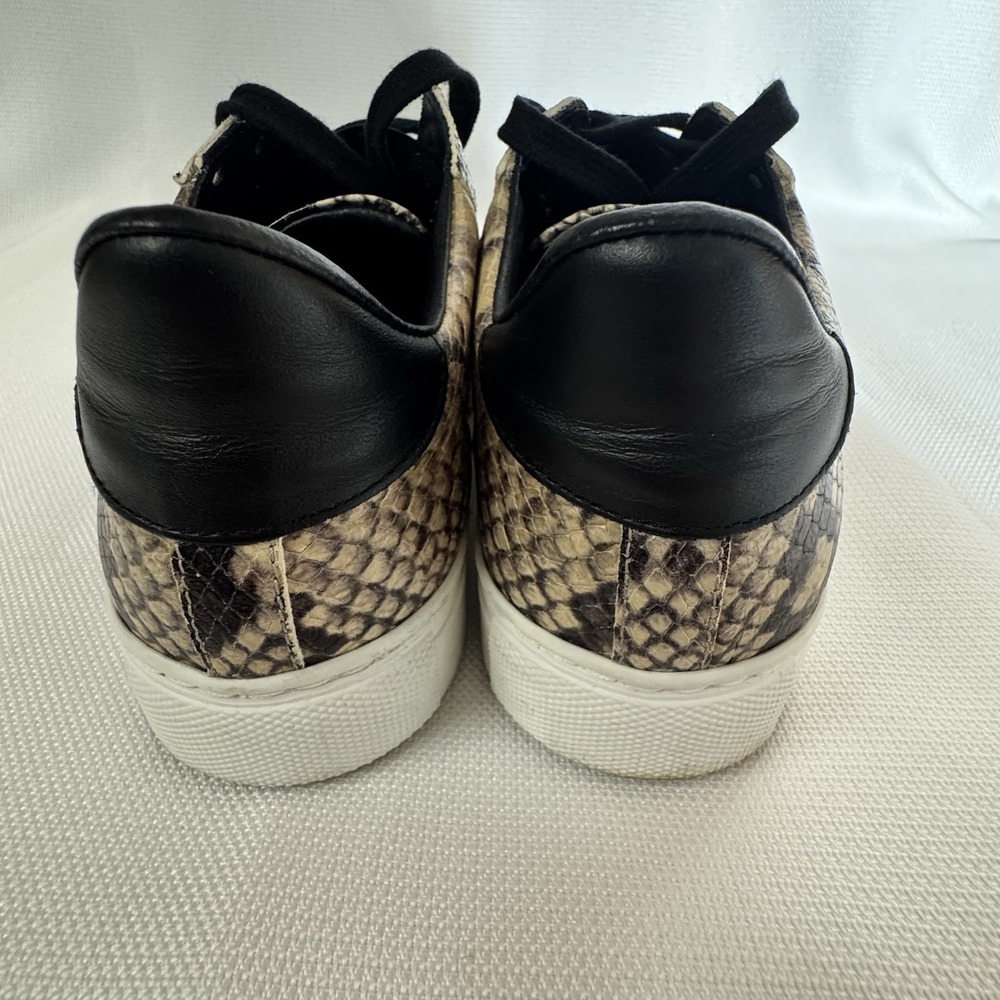 M. Gemi Woman's The Volata Snakeskin Print Leather Sneaker Size IT37 US 7 - Picture 7 of 13